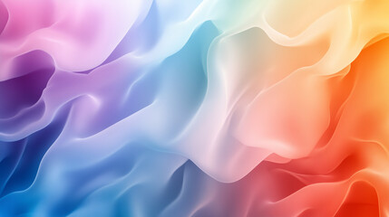 Obraz premium Vibrant Abstract Flowing Color Gradient in Soft Red Yellow Blue and Purple Tones
