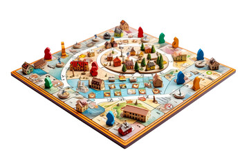 Educational Board Game Isolated on Transparent Background