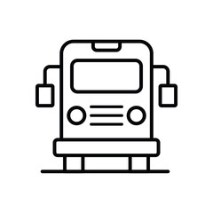 Bus icon vector stock illustration