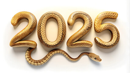 Fototapeta premium Snake. Symbol of New Year 2025. 
