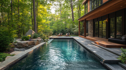 pool in the garden