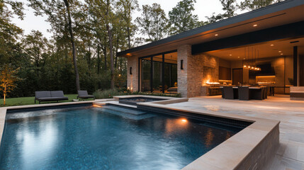 Fototapeta premium luxury swimming pool