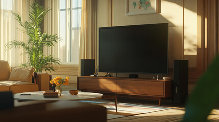 living room with fireplace