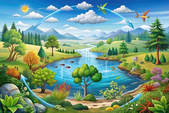 Comprehensive Diagram of the Nitrogen Cycle Illustrating Processes and Interactions in Ecosystems