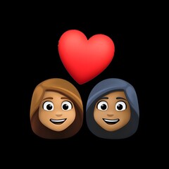 Fototapeta premium Couple with Heart 