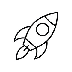 Rocket icon vector stock illustration