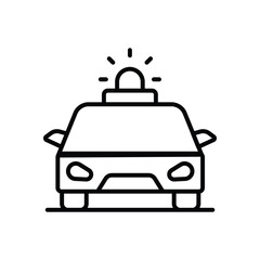 Police Car icon vector stock illustration