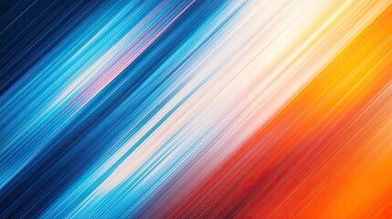 Abstract background with diagonal lines in bold colors. Smooth gradient from blue to orange tones, perfect for digital and creative design projects.