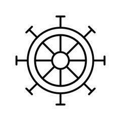 Obraz premium helm line icon