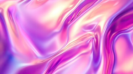 Fototapeta premium Abstract hologram texture with blurred light effects. Metallic foil surface in violet and pink tones, perfect for tech or futuristic themes.