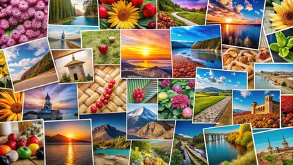 Fototapeta premium Creative Picture Collage Ideas for Personal Projects, Social Media, and Home Decor Inspiration