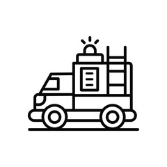 Fire Truck icon vector stock illustration