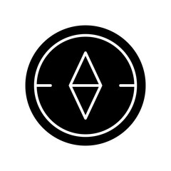 compass glyph icon