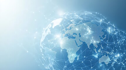 Fototapeta premium Digital Network Representation of the Earth