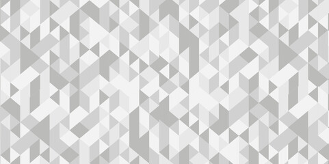Seamless geometric pattern square shapes low polygon backdrop background. Abstract geometric wall tile and metal cube background triangle wallpaper. Gray and white polygonal background.