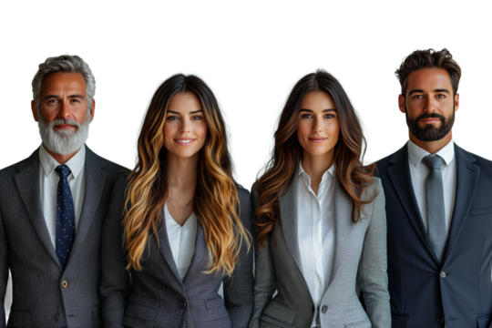 Confident Business Team in Formal Attire