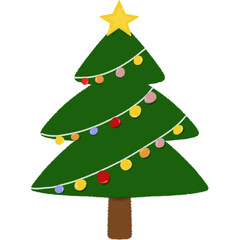 christmas tree isolated on white