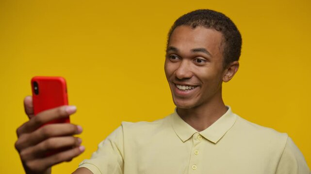Young Man Expressing Frustration on Video Call with Smartphone