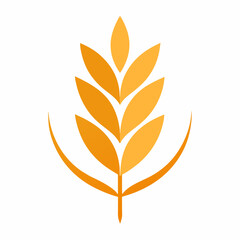 Wheat logo silhouette vector illustration on white background