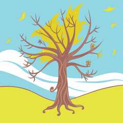 tree on the illustration