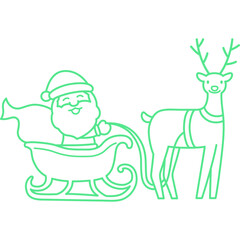 Christmas, New Year Vector Icon element, Isolated white background