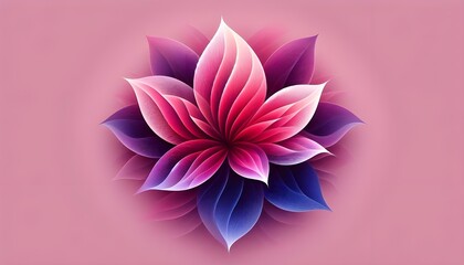 Fototapeta premium Abstract pink gradient flower
