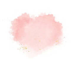 Pastel pink watercolor paint brush stroke background for banner or valentine's day and wedding elements