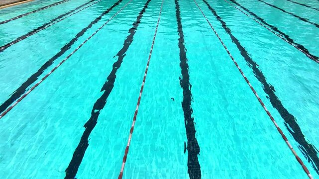 Aerial view in swimming pool background