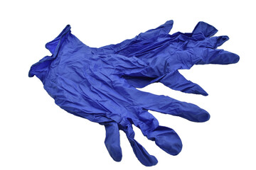 Thin rubber gloves for housework, blue.