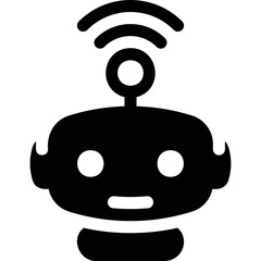 Simple vector icon robot, bot
