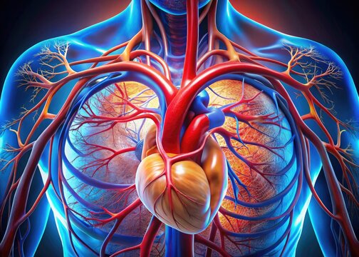 Detailed Anatomical Illustration of the Widowmaker Artery in Human Heart and Cardiovascular System