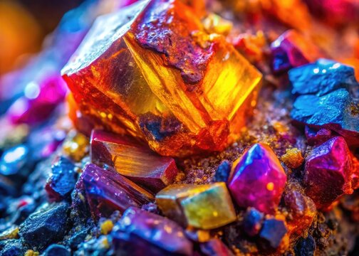 Detailed close-up of phosphorite mineral showcasing unique textures and colors in natural setting
