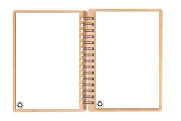 Opened note book isolated on white background with clipping path included.