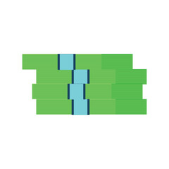 Stacks of money icon. Flat illustration of stacks of money icon for web design. Money icon isolated on white background for your web and mobile app design, Money logo concept