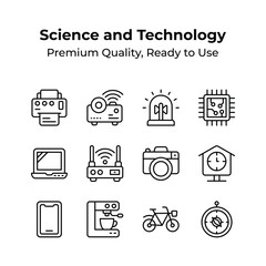 Take a look at this amazing icons set of science and technology