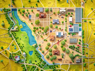 Obraz premium Detailed Location Map of Arizona State University Campus for Educational and Navigational Use