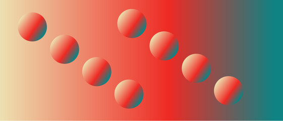 red on green background