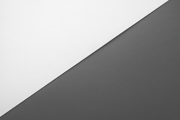 Abstract Diagonal Split of White and Gray