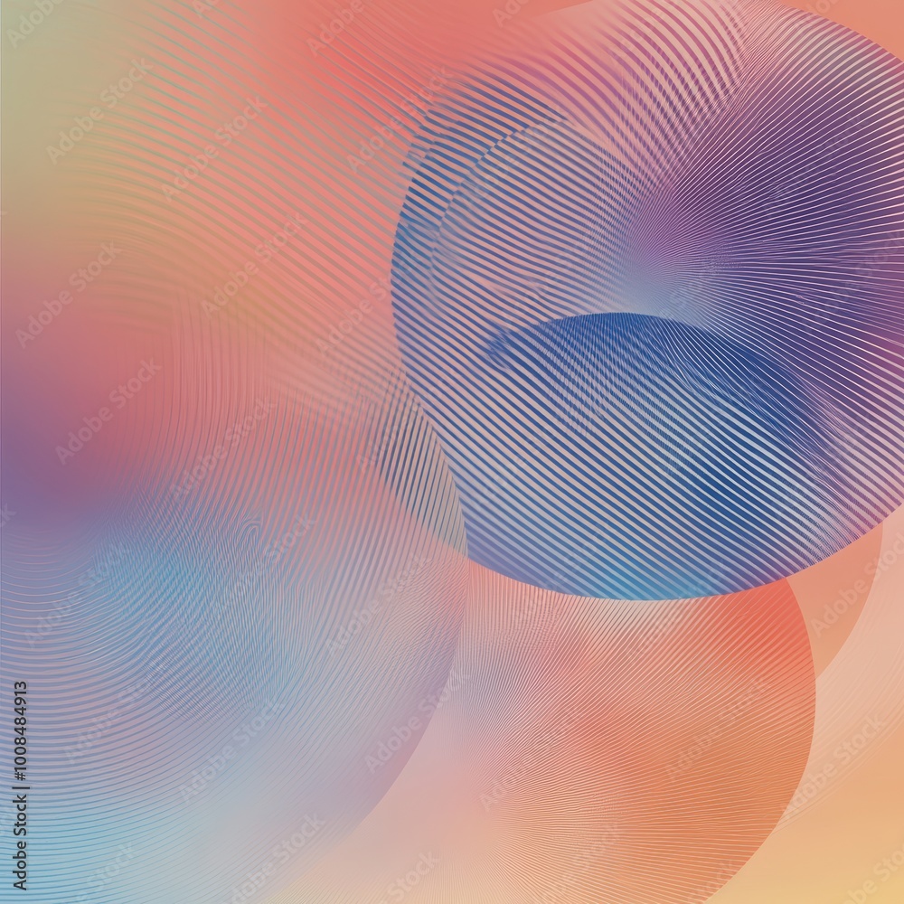 Poster circular pattern abstract design with soft colors