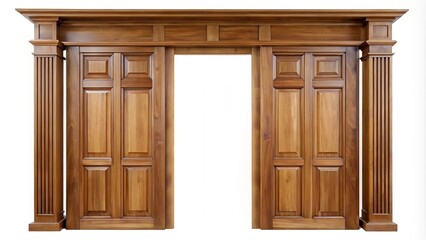 Elevate your space with this exquisite large teak wood door frame, an ideal choice for home decor, interior
