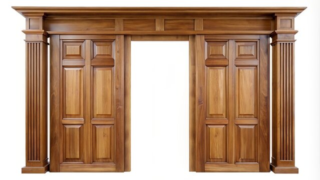 Elevate your space with this exquisite large teak wood door frame, an ideal choice for home decor, interior