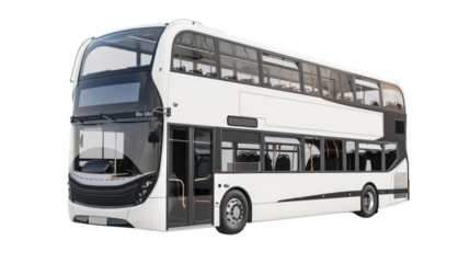 London double bus on white background