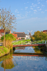 Fototapeta premium Village of Jork at Altes Land region, Lower Saxony, Germany