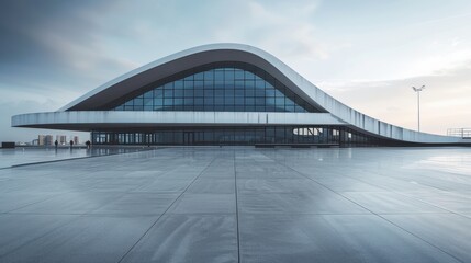 Naklejka premium Modern Abstract Architecture with Expansive Design