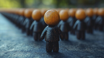 This hyper-detailed 3D rendering captures the intricate process of managing talent in a vibrant, visually stunning manner.  Generative AI