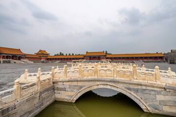 Ancient buildings inside the Forbidden City in Beijing, China