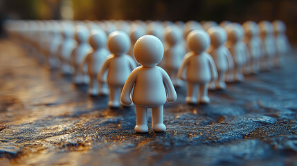 This hyper-detailed 3D rendering captures the intricate process of managing talent in a vibrant, visually stunning manner.  Generative AI