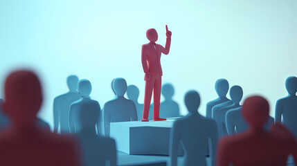 This hyper-detailed 3D rendering captures the intricate process of managing talent in a vibrant, visually stunning manner.  Generative AI