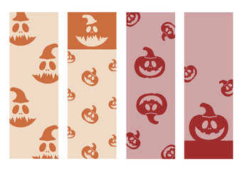 Happy Halloween day element of bookmark.