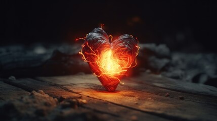 Glowing Heart of Fire